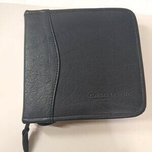 Case Logic 24 CD DVD Storage Case Black vinyl faux leather wallet CaseLogic